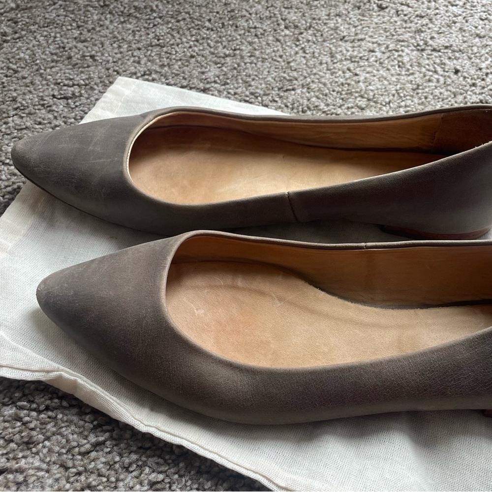 Nisolo Gray Minimalist Flats